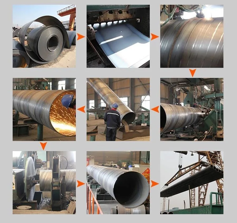 Big Diameter Carbon Welded Spiral Steel Pipe for Oil Pipeline Construction