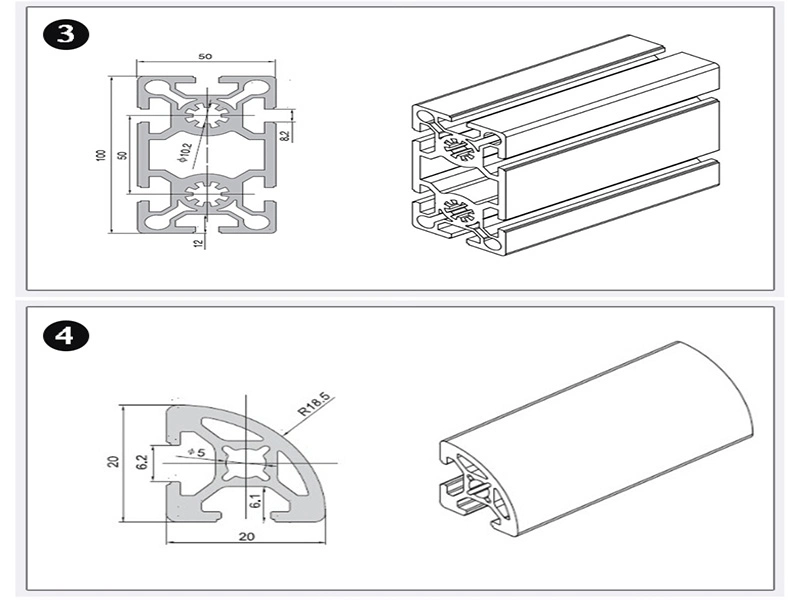 Custom Aluminium Alloy Extrusion Profiles Suppliers Aluminium Profile for Window